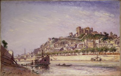 Saone v Lyonu, 1875 od Johan Barthold Jongkind